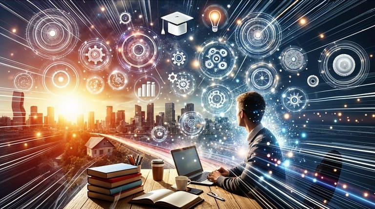 Image showing the importance of continuous learning in career advancement.